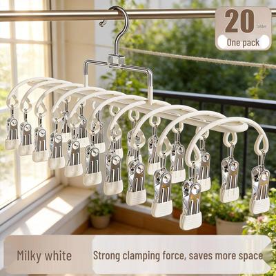 24-Clip Multi-functional Drying Rack: Windproof Hanger for Underwear, Socks, and Baby Clothes.
