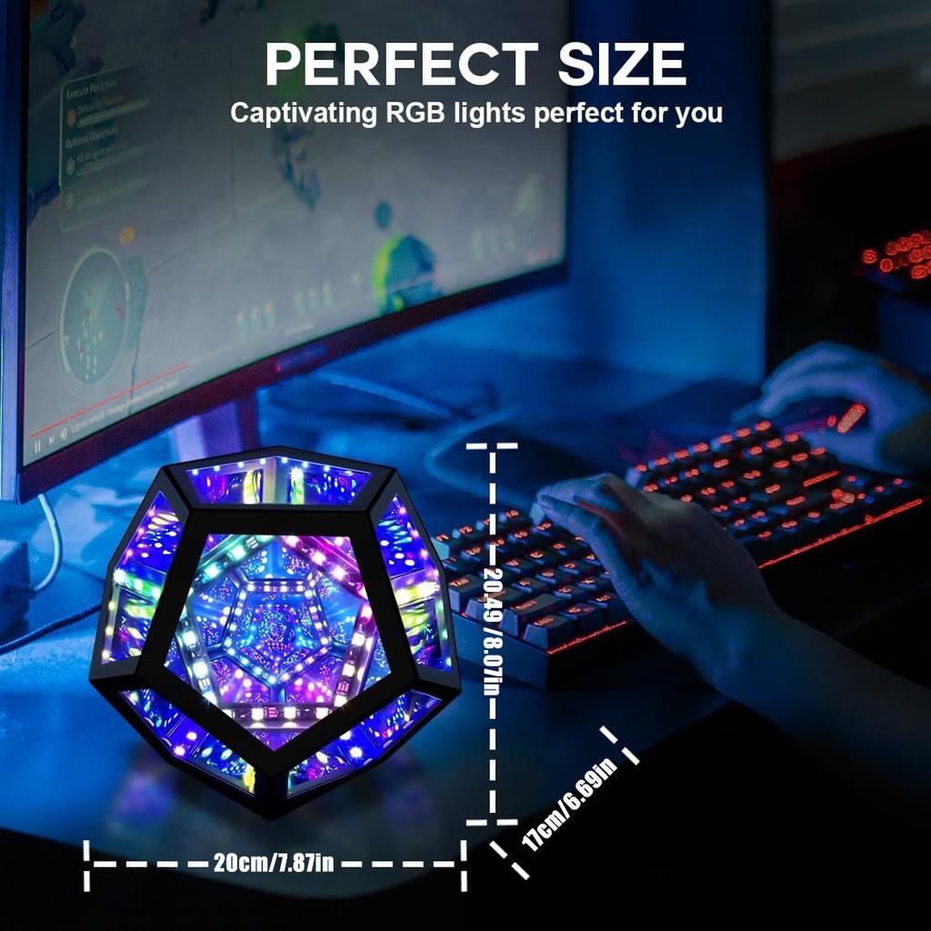 RGB LED Night Light Smart APP Controls The Game To Decorate 3D Cubes Color-Changing Night Light Christmas And Birthday present