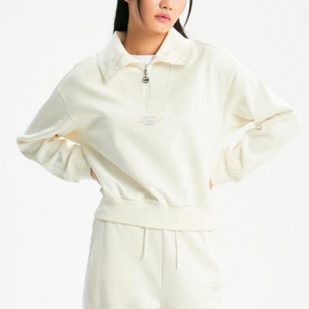 

New Balance Футболка с длинным рукавом Lqj Nbnce1W212 64 W Signature Semi Crop Half Zip Up sWeatshirt 85
