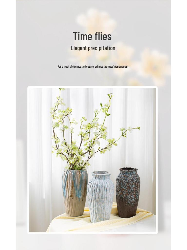 Nordic Minimalist Ceramic Vase for Dried Flowers and Hydroponics