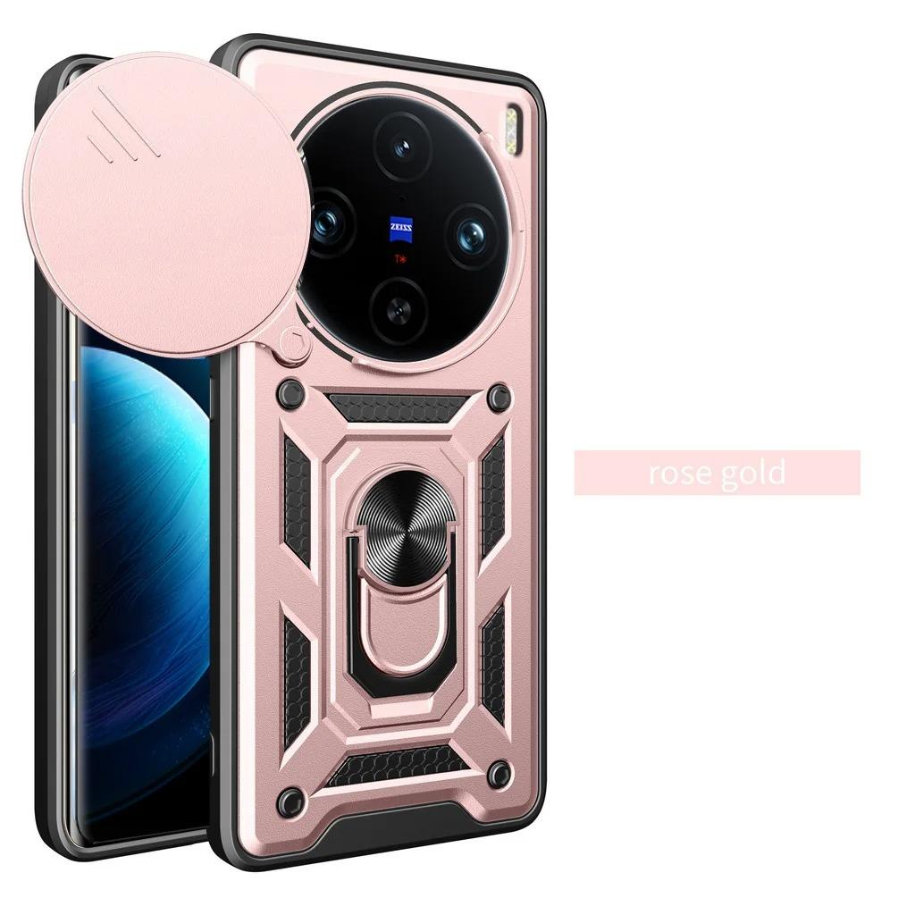 Panzerhülle für VIVO X100 Pro Hülle Linsenschutz mit Ring Magnetischer Halter Business Vollschutzhülle