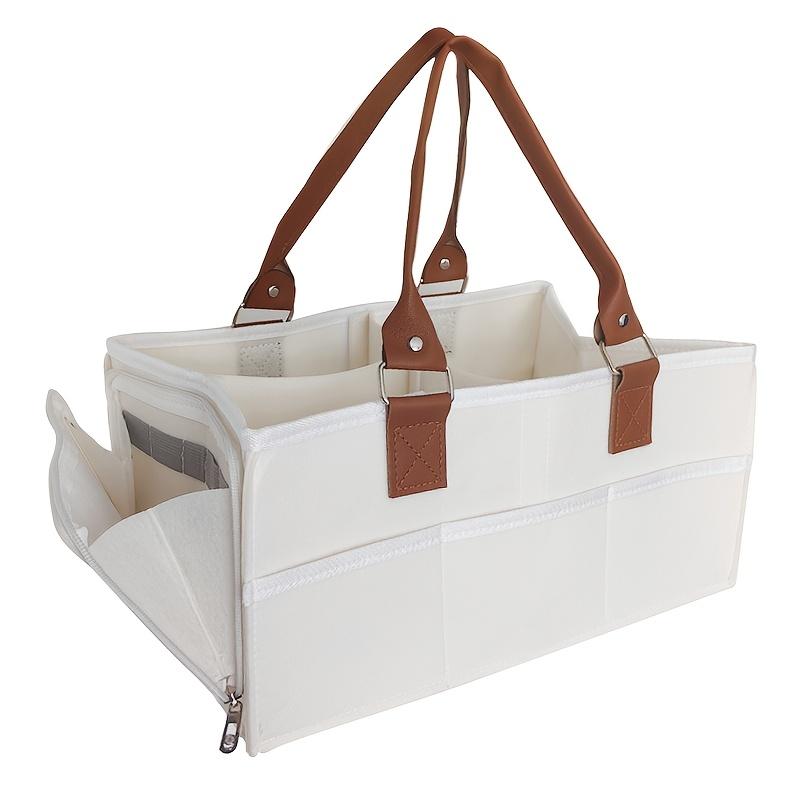 

Durable Gray Faux Fur Fabric Storage Bag with Multiple Compartments Foldable Organizer for Home, Travel Travel Organizer 1pc белый