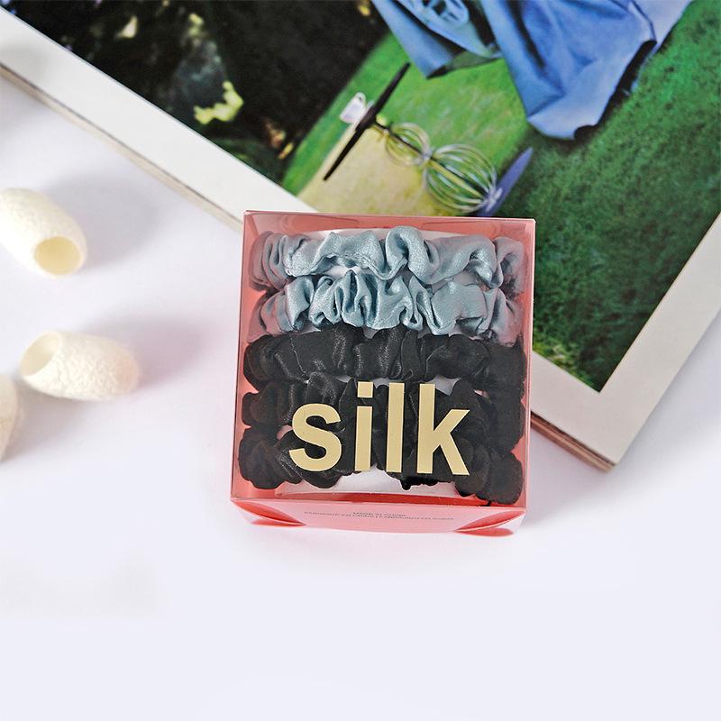 Gumičky do vlasů z čistého morušového hedvábí - Elegantní, jednoduché doplňky pro drdoly a účesy