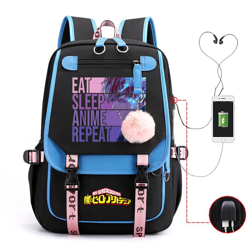 My Hero Academy Has the Same Peripheral Backpack, Animation Two-dimensional Printing, Primary and Secondary School Schoolbag.