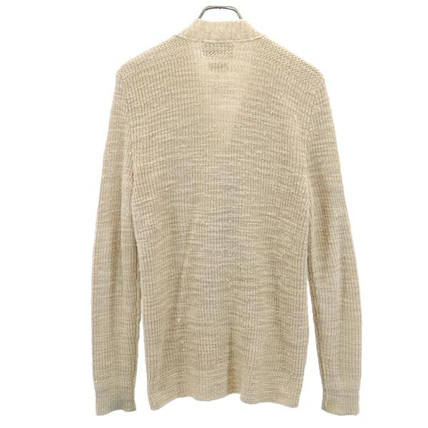 RRL 1 Star 100% Silk Long Sleeve V-neck Knit Cardigan S Beige Men's Used