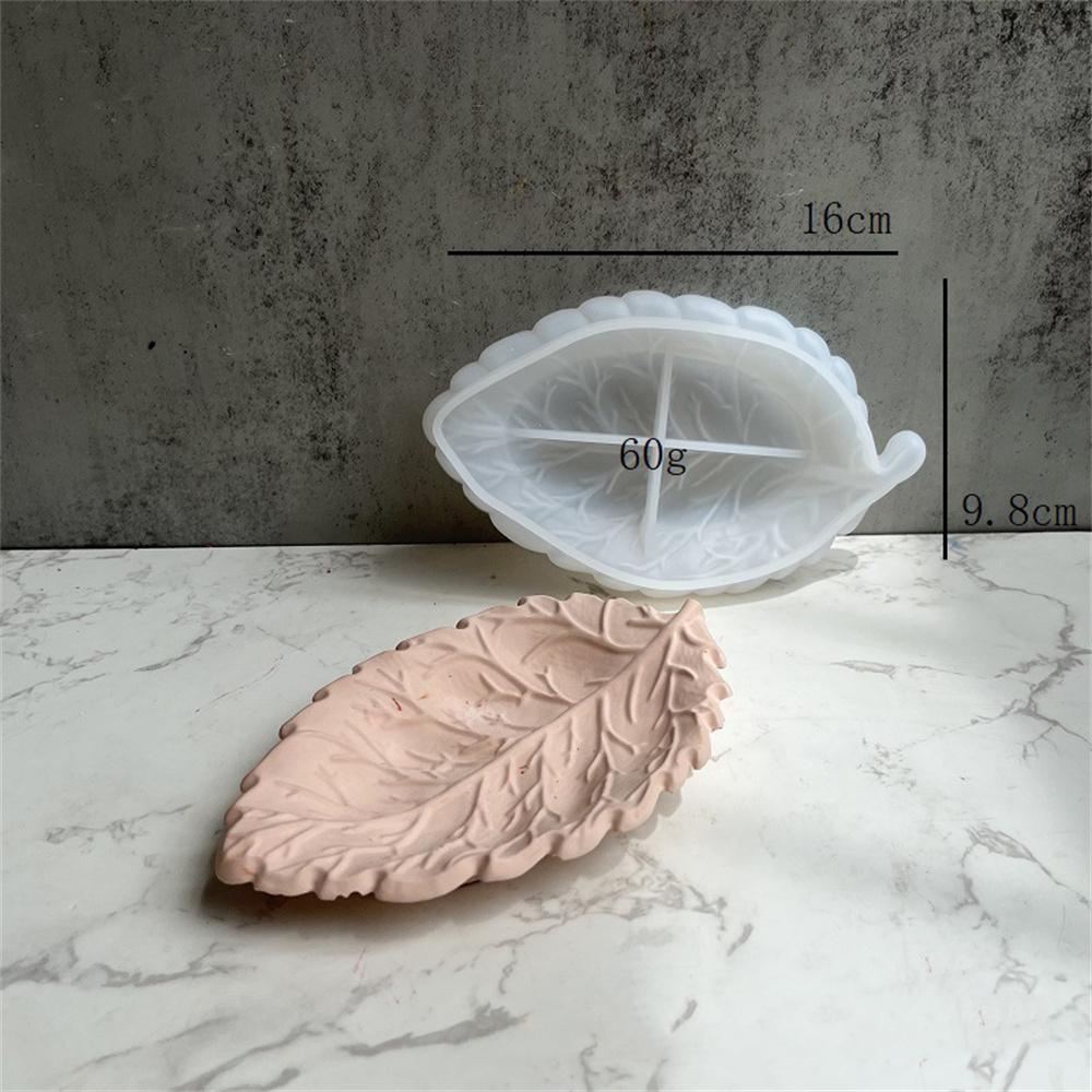Ginkgo Leaf Storage Tray Mold Leaf-shaped Gypsum Mold Leaf Mirror Storage Box Mold DIY For Gift Giving Home Decor Jewelry Making