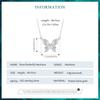 BAMOER 925 Sterling Silver Rose Butterfly Necklace Romantic Love Necklace Plated White Gold for Women Fine Jewelry