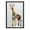 Poster Geometry Giraffe Poster Geometry Giraffe, 30X40 Cm, Dark Brown Wooden Frame, 230 Gsm Matte Paper