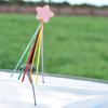 LOGOFUN 2 Stück Rosa Sternband Autoantennenaufsätze 8cm zur Auto-Dachdekoration für Outdoor-Reisen und den täglichen Gebrauch