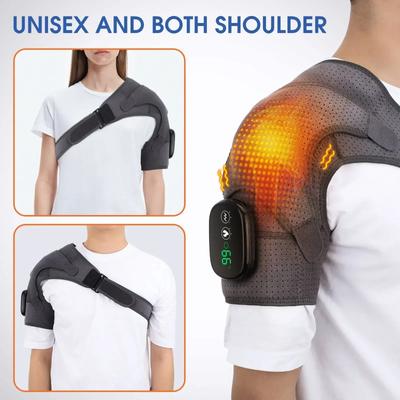 Electric Heating Shoulder Massage Heated Back Shoulder Brace Adjustable Heating Shoulder Massage Belt For Arthritis Joint Injury