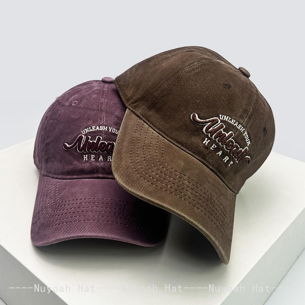 And Women Korean Style Ins 3D Letter Print Embroidery Baseball Caps Sun Protection Vintage All-Match Casual Peaked Hats College Style Fashion