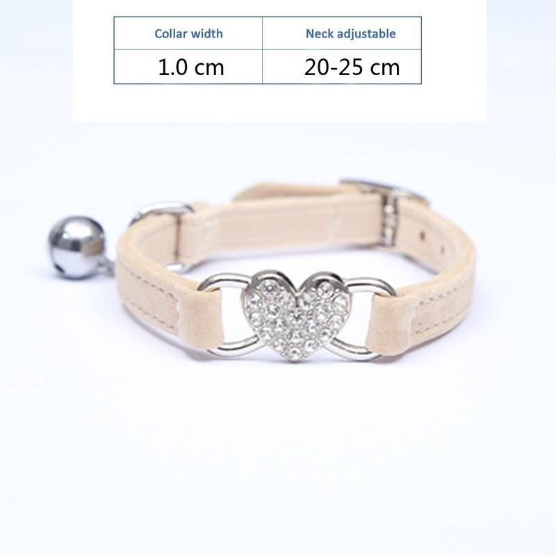 Cat Collar with Bell Necklace for Cat Strap Kitten Collar Breakaway Dog Collar Anti-strangling Armrests for Cat Necklace MBO05