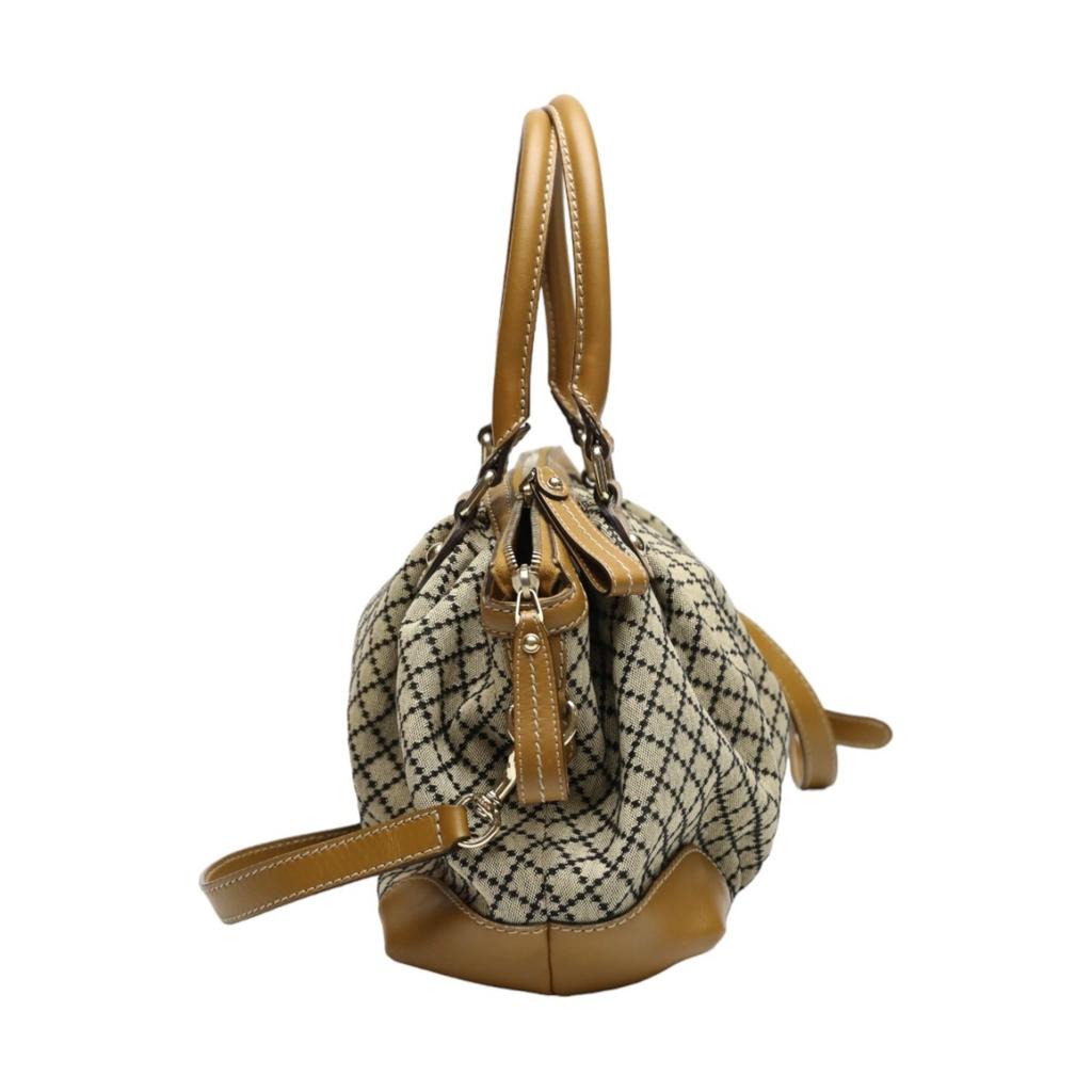 Gucci Diamante Tote Bag Canvas Beige X Brown Women 247902 Used