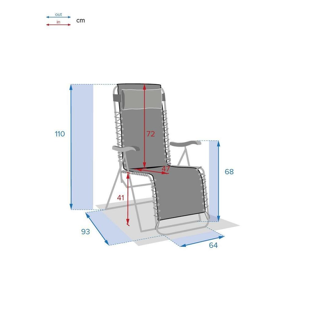 Relax gray garden FOLDABLE DESK CHAIR