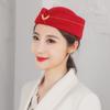 Cap Band Performance Felt Beanie Hats Air Hostesses Hats Stewardess Berets Hat Airline Uniform Caps