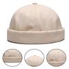Bonnet Calotte Unisexe Sans Visière Protection Solaire Automne Hiver Réglable Couleur Unie Casquette Marin pour Usage Quotidien