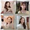 Popular Actress Lee Sung-Kyung Cushion Cover Soft & Easy-Wash Pillow Case – Versatile for Couch, Bed, Travel and Office