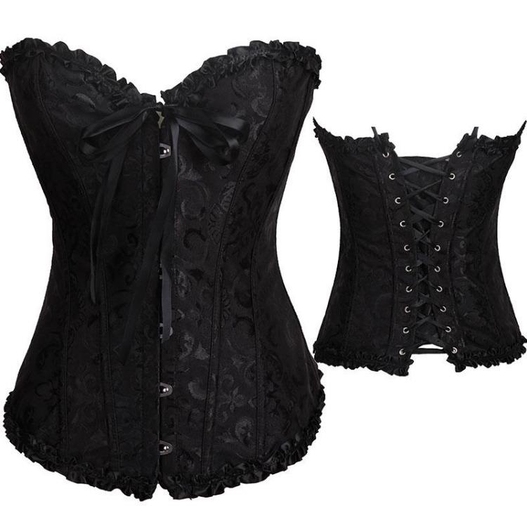 Steampunk Overbust Corset Top Womens Lace Up Boned Bustier Hourglass Corselet Bodyshaper