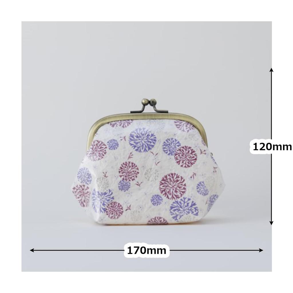 Shogado Paper Clasp Chic3 58136 Yuzen-dyed Pouch, Medium,