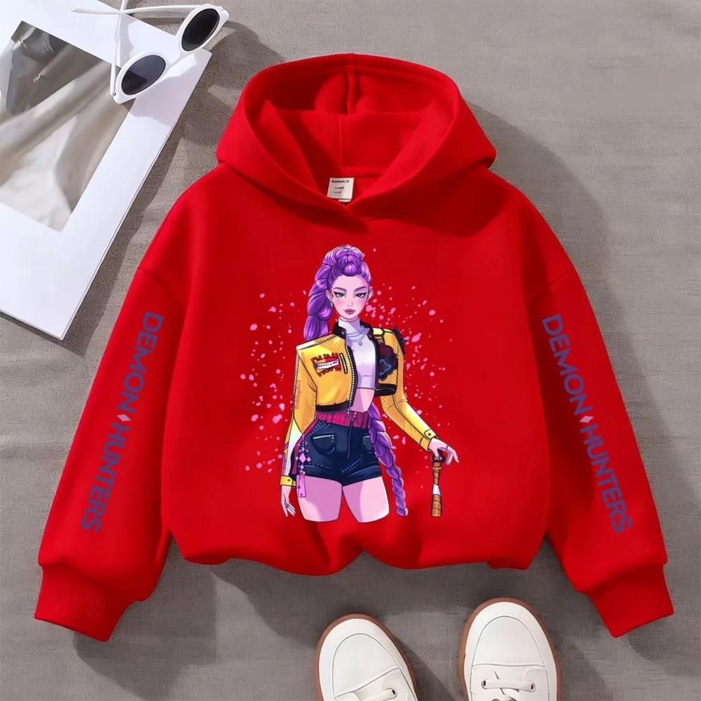 Ropa Infantil Kpop Caza de Brujas, Incluyendo Sudaderas con Capucha y Sudaderas de Moda para Niñas y Niños de 3 a 12 Años para Primavera y Otoño