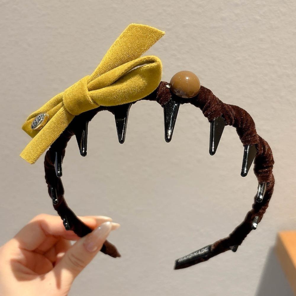 Non-slip Bow Headband U-shaped Tooth Comb Hair Hoop  New Year Hair Styling Accessories