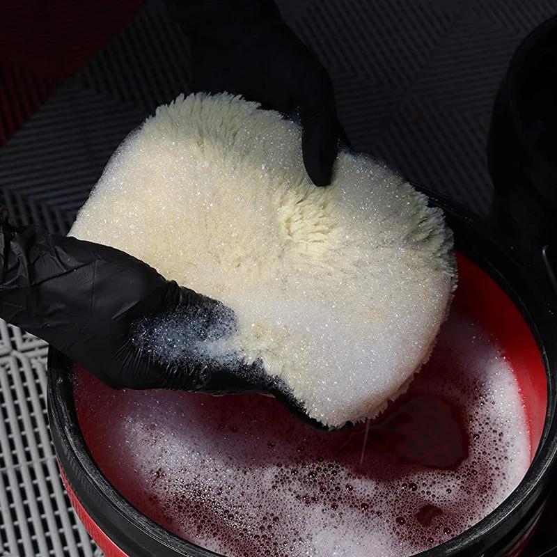 1/2Pcs Microfiber Car Cleaning Gloves Soft Wool Velvet Paint Wiping Cloth Waxing Thickening Car Beauty Wiping Gloves Cleaning