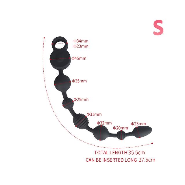 Long Anal Beads Plug Vibrator Silicone Vibrating Butt Plug Sex Toys For Men Women Gay Vaginal Anal Balls Prostate Massage Toys