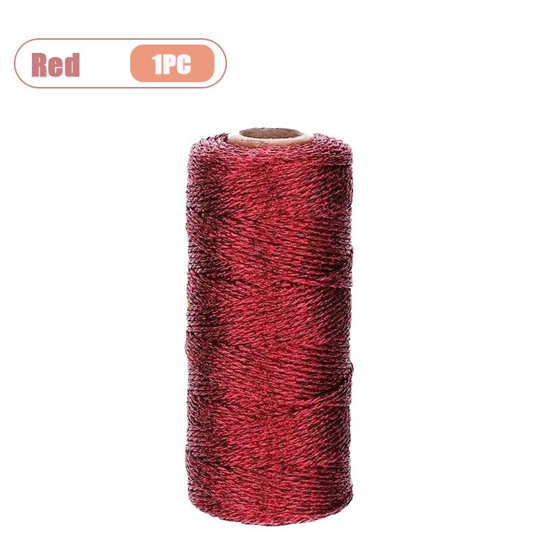 1mm Goldfaden Geschenkband für DIY Dekoration Weihnachten Metallic Kordel Nicht Elastisch Glänzendes Seil für Handwerksdekor