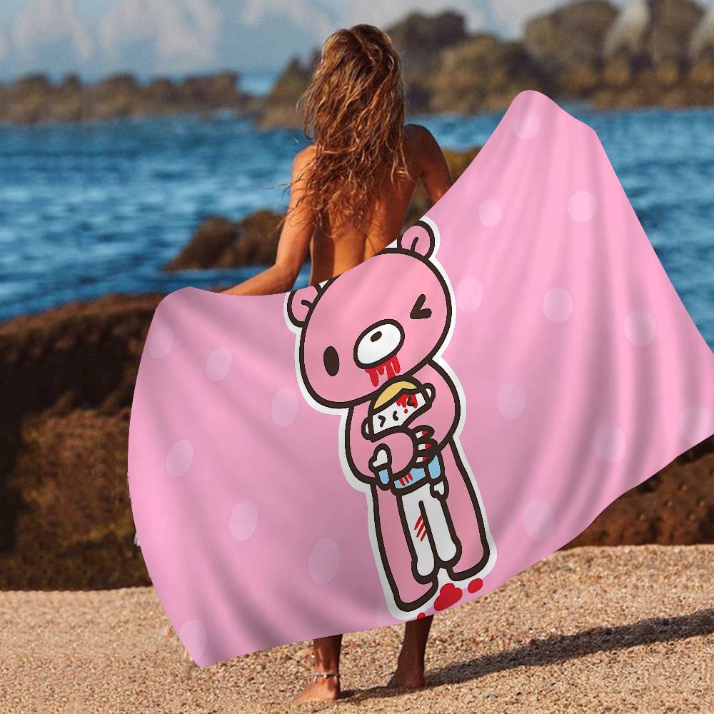 G-Gloomy B-Bear Microfiber Beach Towel Absorbent Quick Dry Soft Yoga Swimming Resort Mountain Climbing Towel