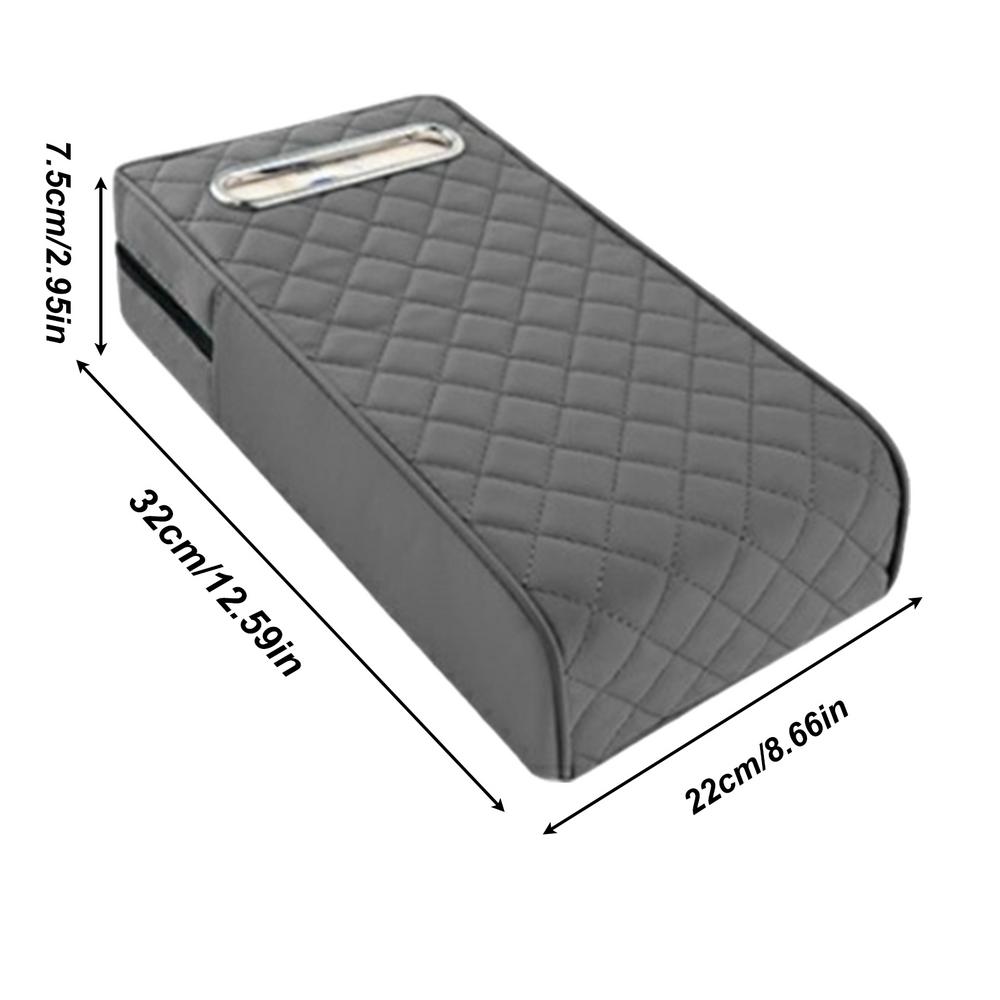 Universal Car Center Console Armrest Cushion Holder PU Leather Armrest Pad Portable Car Amrest Pillow Cover With Tissue Box