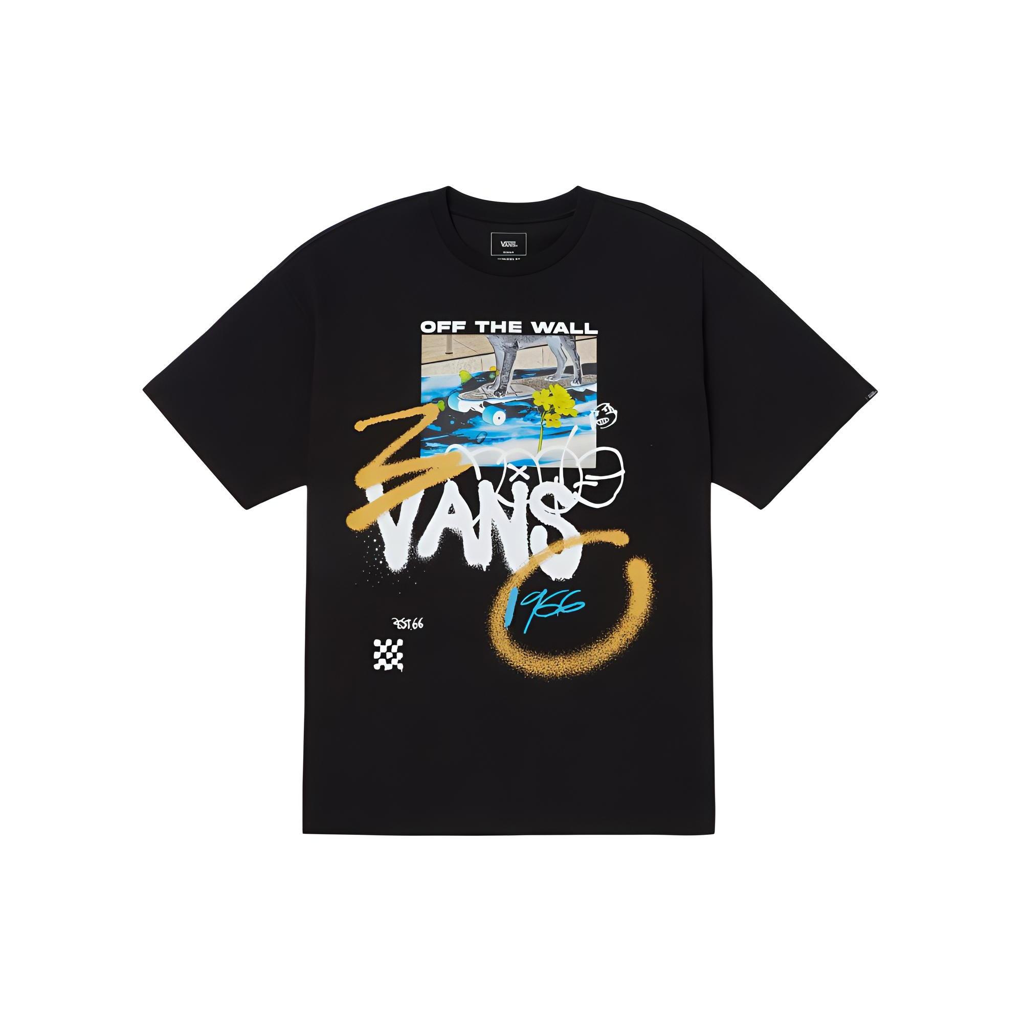 Vans College Graphic T-Shirt Black White Men s VN000GPTBLK XL