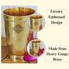 Pure Brass Glass or Drinking Serving Water, Yoga & Ayurveda,  Set of 6