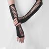 Europe USA Sexy Lace Gloves Fingerless Mesh Fun Tag Nightclub Dance Dot Long Cos