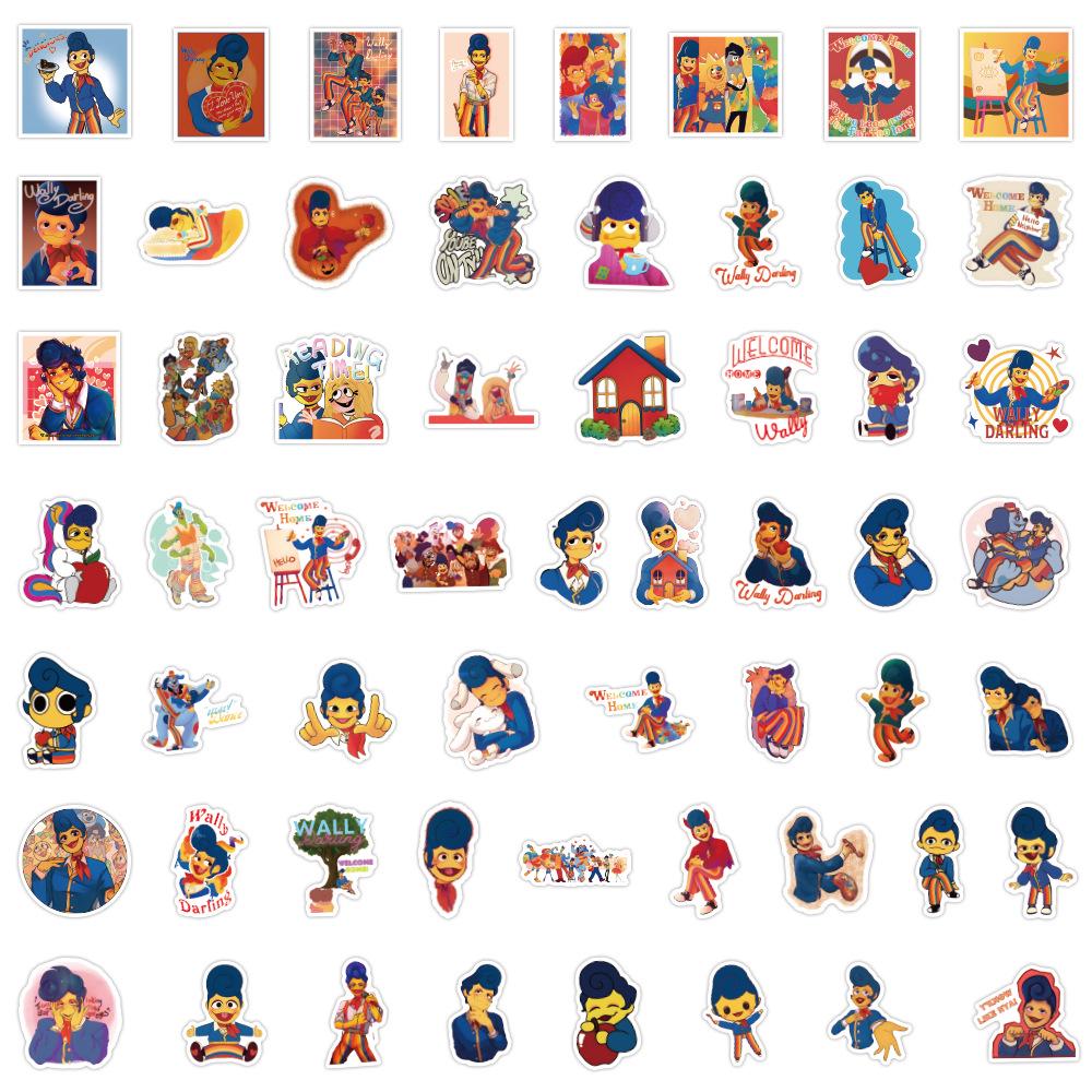 

50 Cartoon Wally Darling Waterproof Stickers for Planners, Water Bottles, and Computers