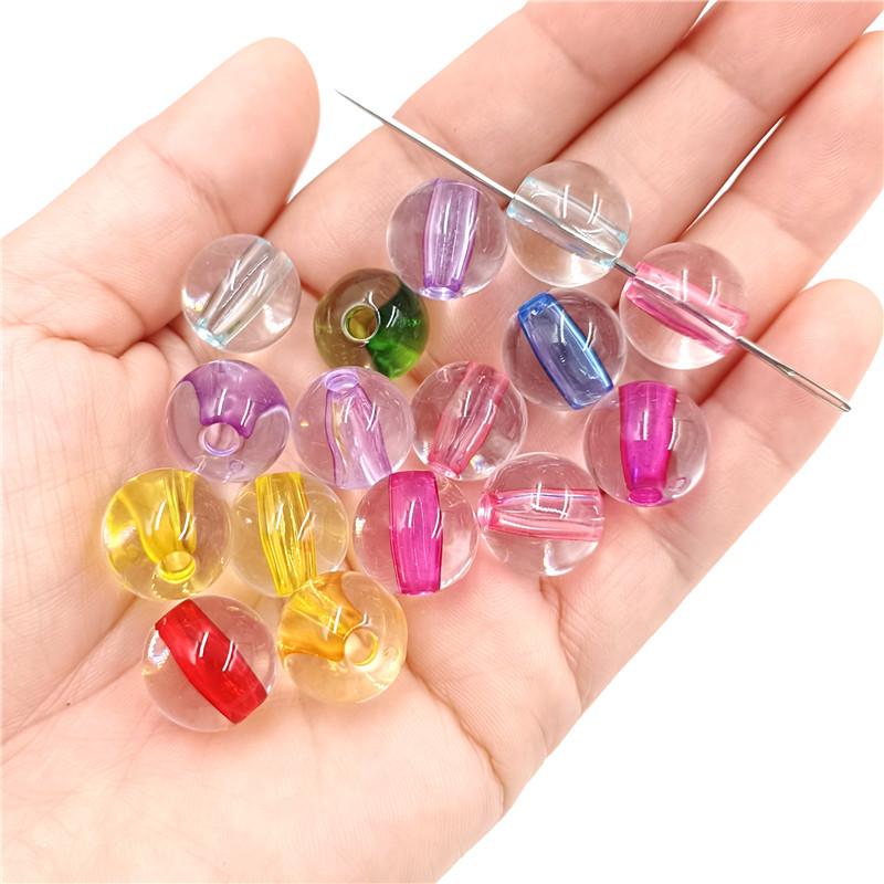 Vysoce kvalitní Příslušenství 14mm Náramek Náhrdelník Průhledné DIY Perlové Distanční Korálky Volné Korálky Pro Výrobu Šperků Akrylové Kulaté Korálky