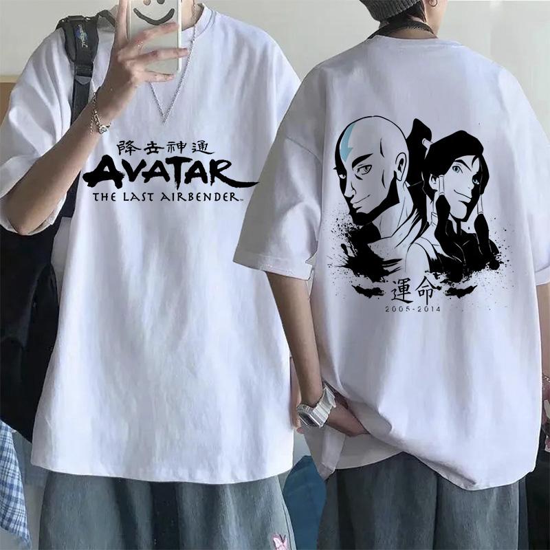 Mode Mange T-Shirt Avatar Der Letzte Luftbändiger Y2k Shirt Streetwear Appa Yip Lässiges T-Shirt Hip Hop Harajuku T-Shirts Oberteile Kleidung