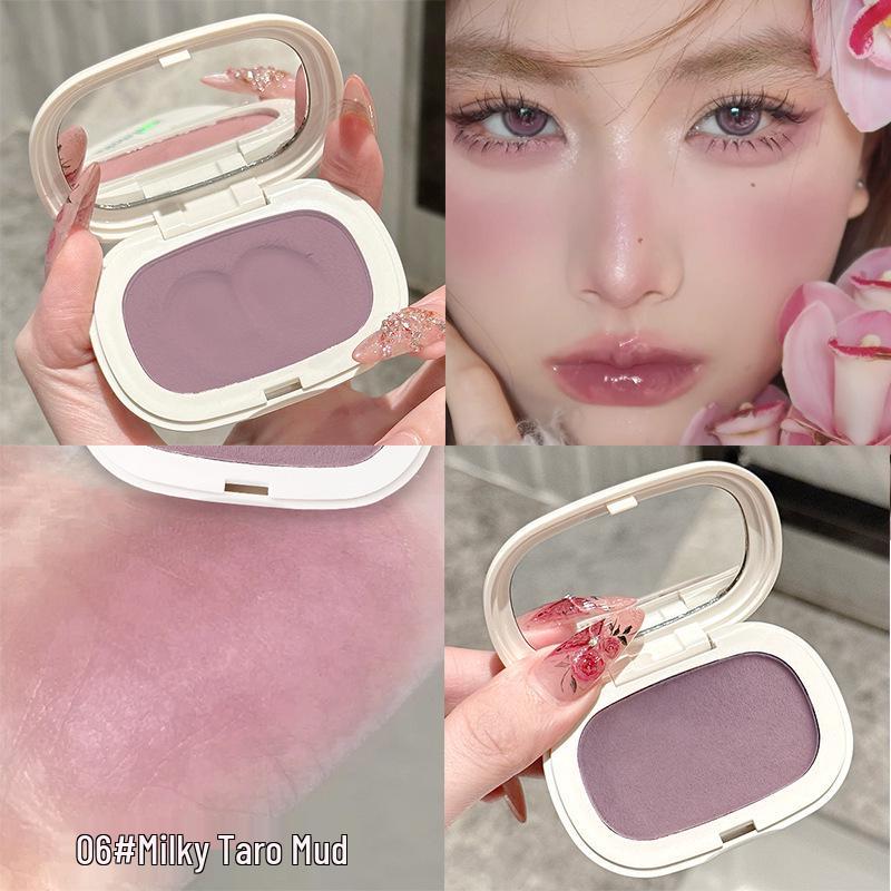 Yan Phantom Bear Matte Blush - Low Saturation, Long-Lasting, Natural Monochrome Mashed Potato Shade