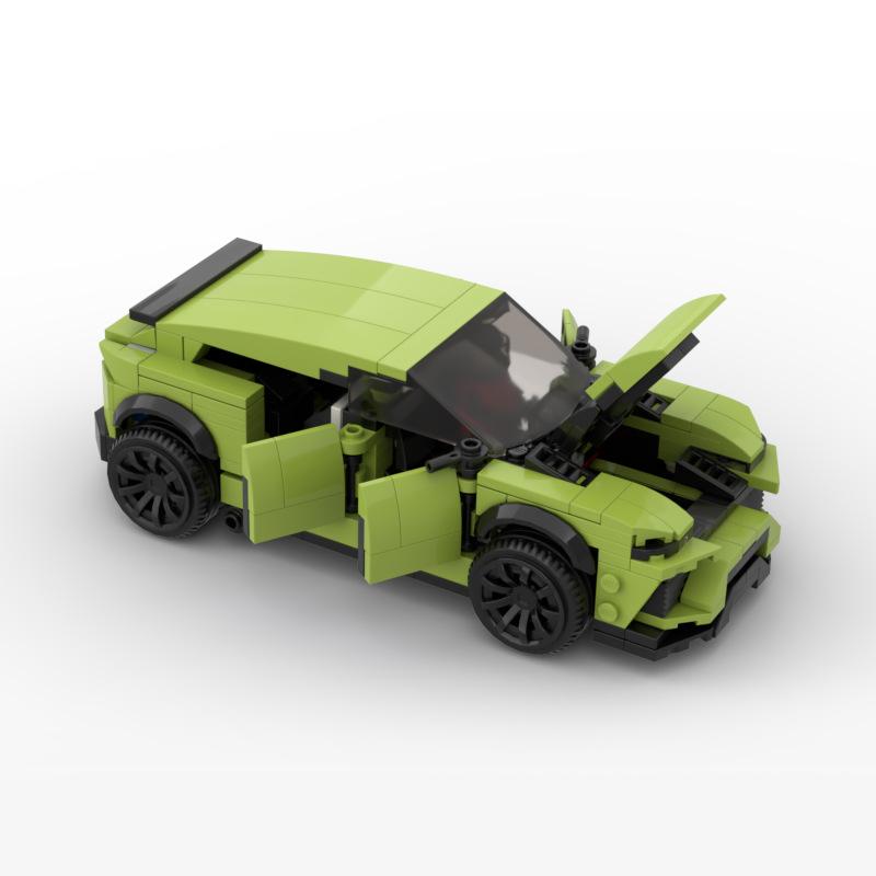 Speed Champion Technisches Auto Lamborghinis Urus SUV mit Anhänger Cty Rennfahrzeuge Baustein Kompatibel mit LEGO als Geschenk