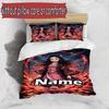 3pcs Duvet Cover Set (1*Duvet Cover + 2*Pillowcase, Without Core), Custom Name Demon Slayer Pattern Bedding Set, Home Bedroom Decor Gift
