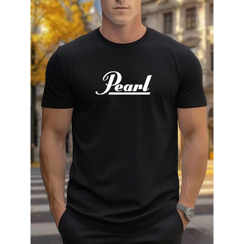 

European size Print Men S Summer Casual T-Shirt Featuring a Letter Design, Round Neck, Short Sleeves, Regular Fit, Casual for Everyday Wear S чёрный