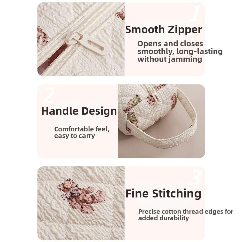 Soft Quilting Cotton Hair Dryer Storage Bag Large Capacity Dustproof Carrying Case with Handle Curler Storage Bags