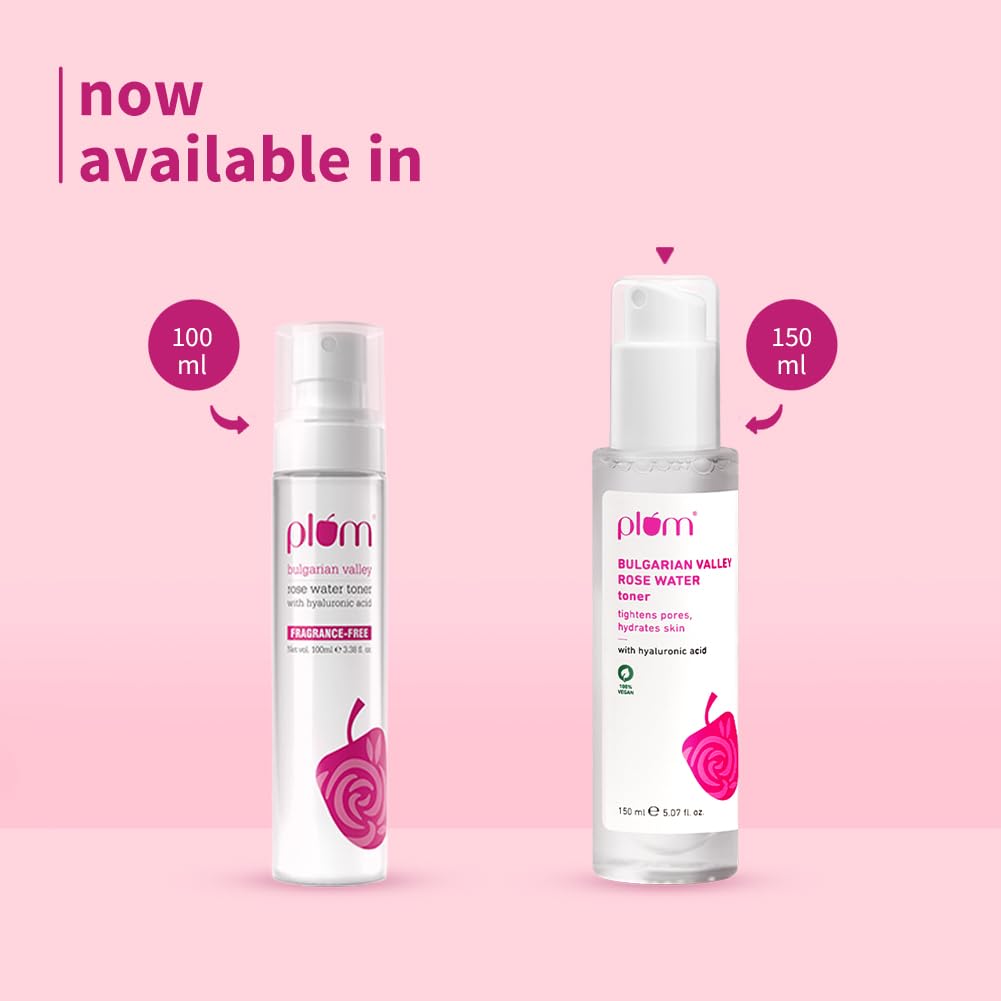 Plum Bulgarian Valley Rose Water Face Toner 150ml Hydrating Pores Tightening Alcohol-Free