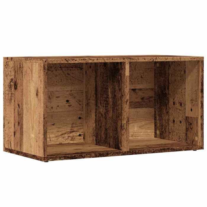 VidaXL Boîtes de rangement LP vieux bois 69,5x34x36 cm bois ingénierie, table pour tourne-disque, meuble de rangement pour 855786