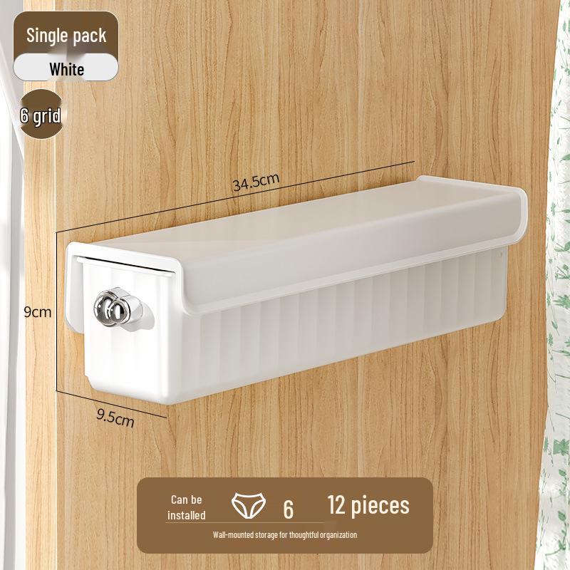 

Three-in-One Wall-Mounted Storage Box: Underwear, Panties, Socks Organizer with Lid белый