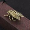 Retro Small Animal Statue Metal Brass Insect Cicada Figurine Miniature Desktop Ornament Study Table Decoration Craft Accessories