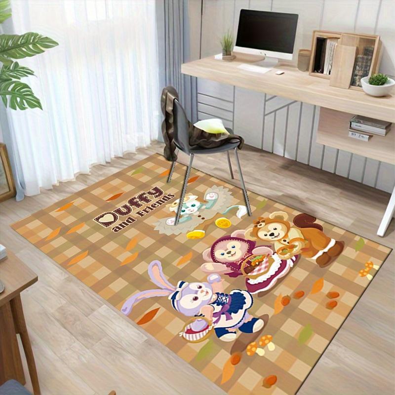 1pc. Cute Duffy and Friends Plush Rug - Perfect for Home Decor, Office Carpet, Chair Cover, Outdoor Use, and Gift Ideas!z0410148