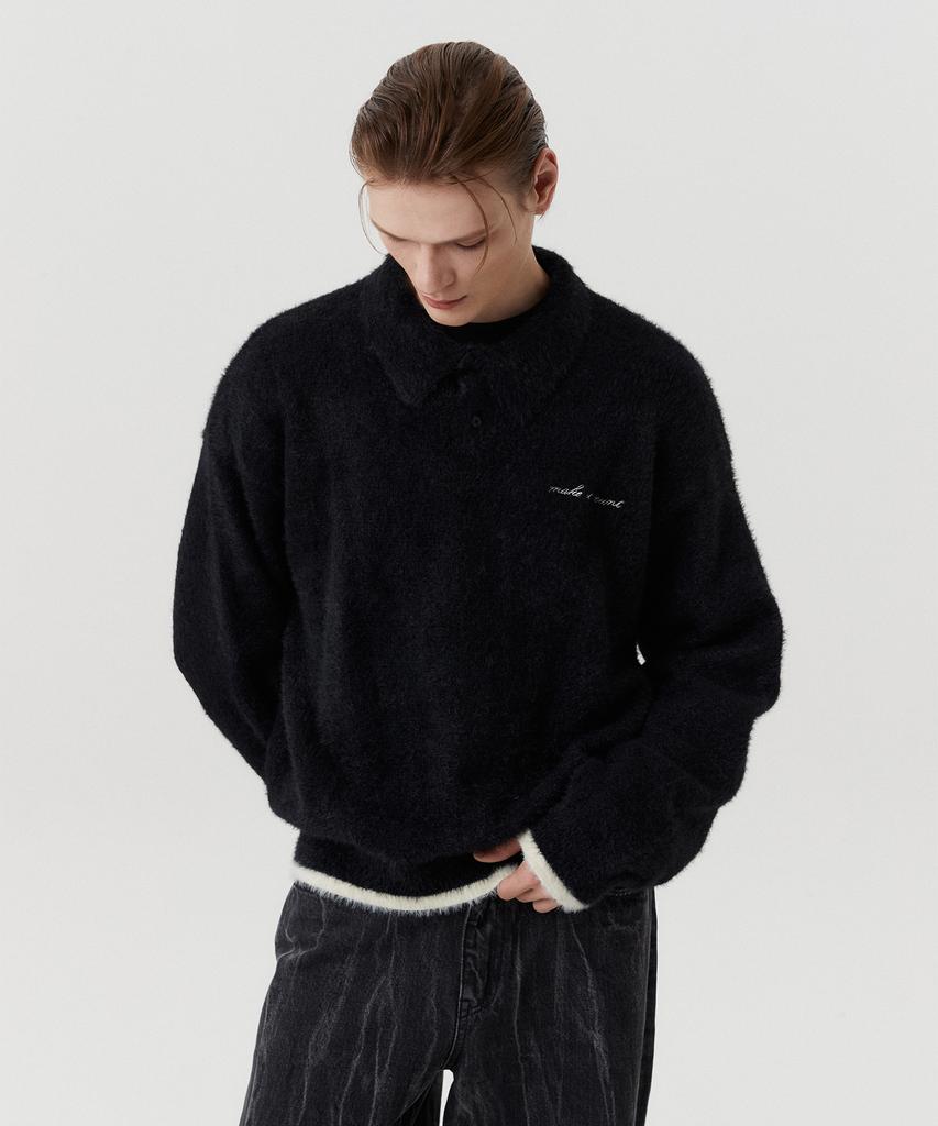 WMC Hairy Collar Knit_Black