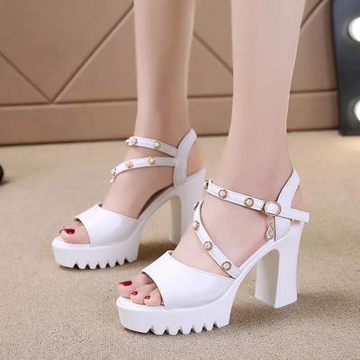 Sommer Frauen High Heels Schuhe Plattform Sandalen Frauen Pump Schuhe Weibliche Party Hochzeit Heels Offene spitze Damen Sandalen