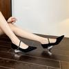Fashion New Women's Bling Pumps High Heels Party Dress Shoes Square Toe Mary Janes Shoes Black Red Glitter Zapatos Mujer Autumn