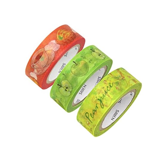 Kamiiso Sansho Japanese Washi Masking Tape *Made in Japan* 15mm x 10m x 3 rolls, 3 patterns SAIEN UR